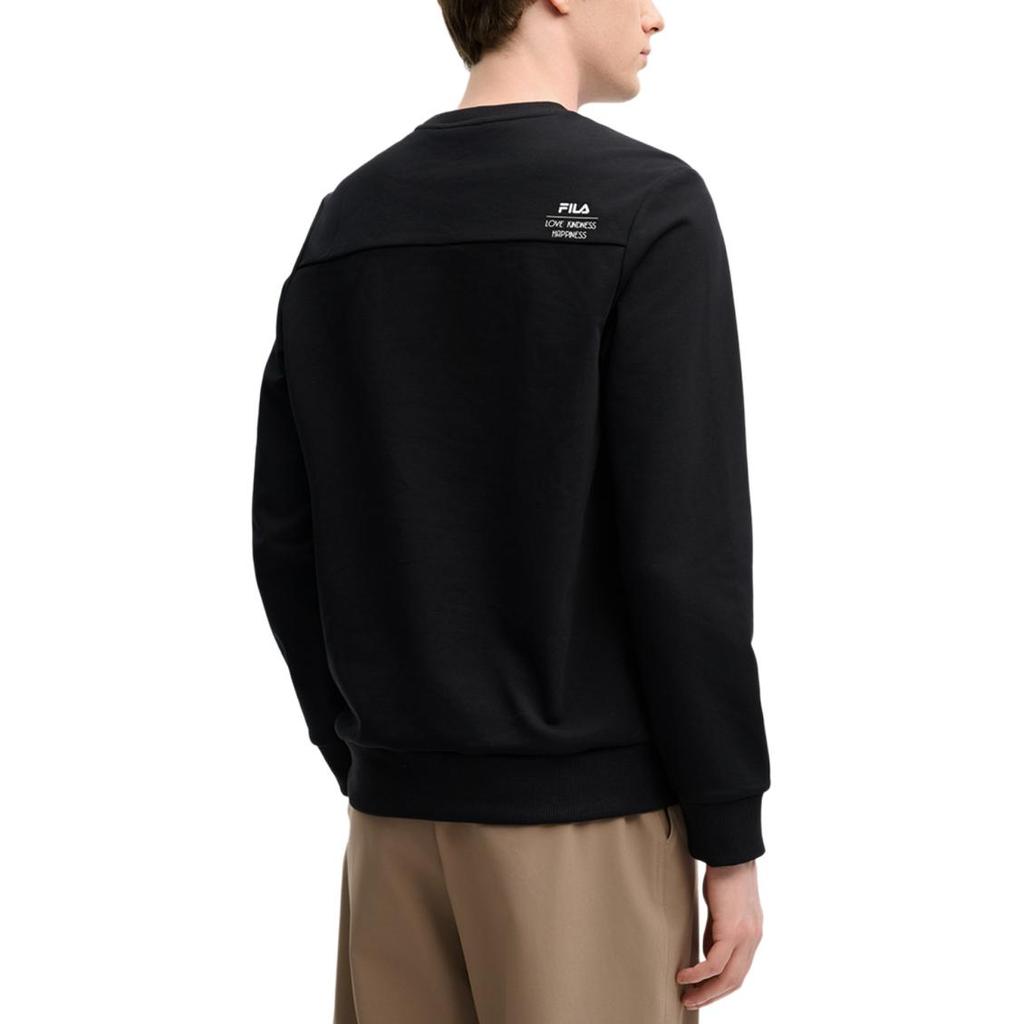 Fila Модный простой вязаный пуловер свитшот мужской свитшот черный F11M518209FBK
