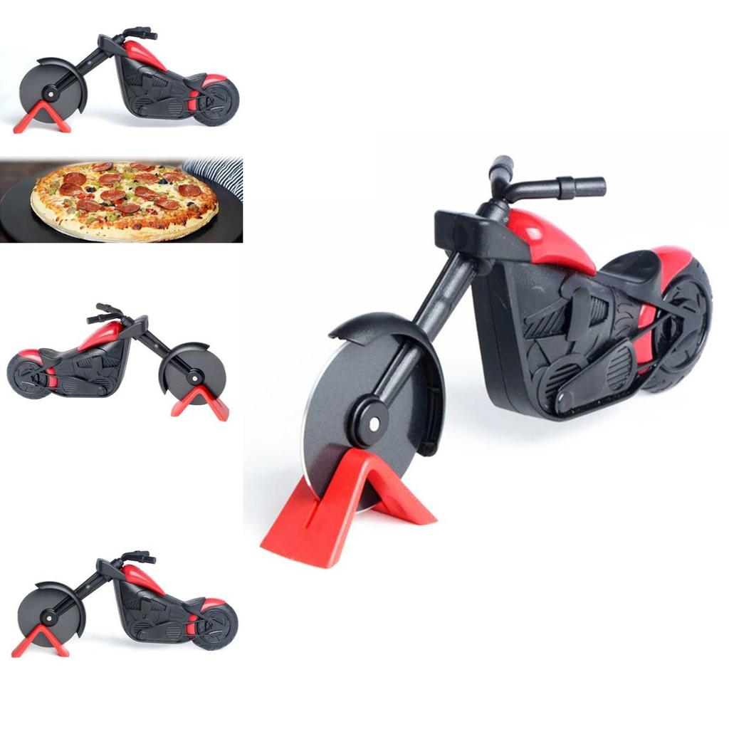Versatile Motorcycle Pizza Cutter Knife Roller With Classic Appeal For Pizza Lovers