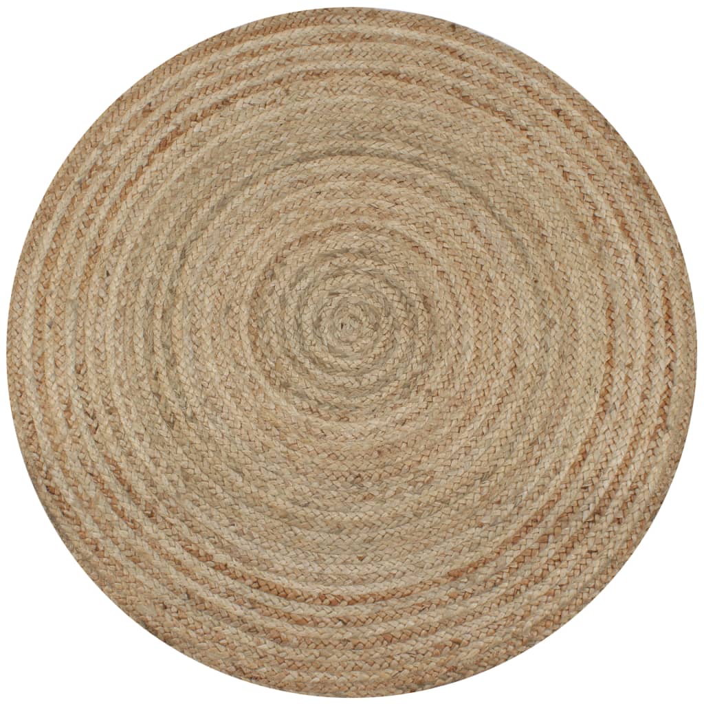 Vidaxl Dywan Pleciony Z Juty, 90 Cm, Okrągły