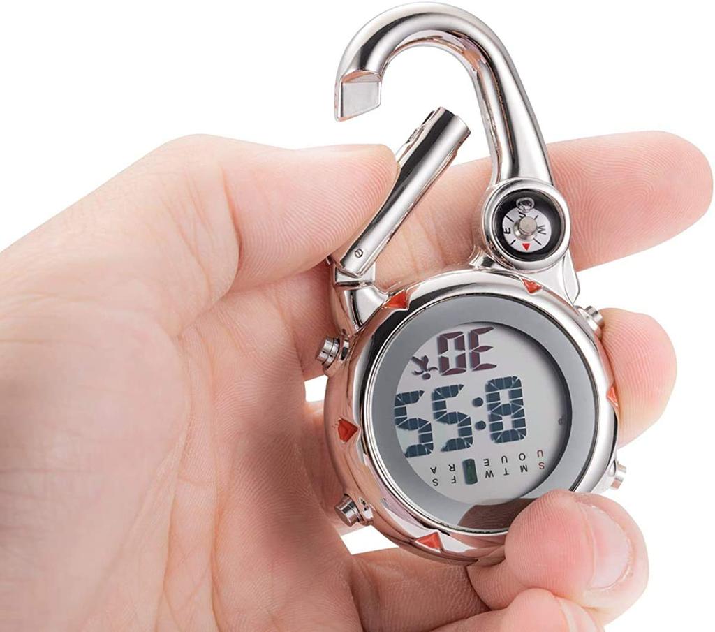 JEWELRYWE Карманные часы Медсестра Часы Цифровой дисплей Часы Canabila Брелок Унисекс Простая сумка Карман (оранжевый)