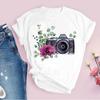 Футболки Женские Простые Топы Camiseta Аниме Летние Милые Мультяшные Одежда ко Дню Святого Валентина Базовые Футболки Топ Леди Футболки