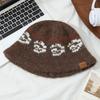 Autumn and Winter Patterned Knitted Fisherman Hat Outdoor Windproof and Warm Hat Fashionable Versatile Pot Hat