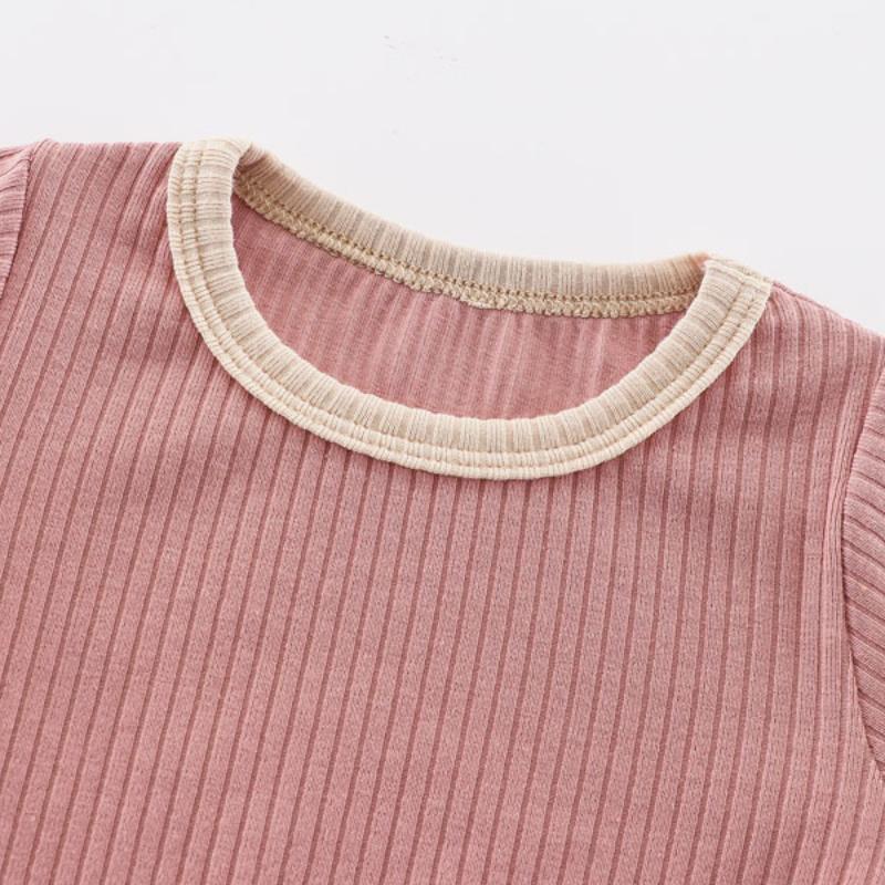 Baby Spring and Summer Romper Baby Fart Clothes Ribbed Baby Onesie Triangle Romper Newborn Romper