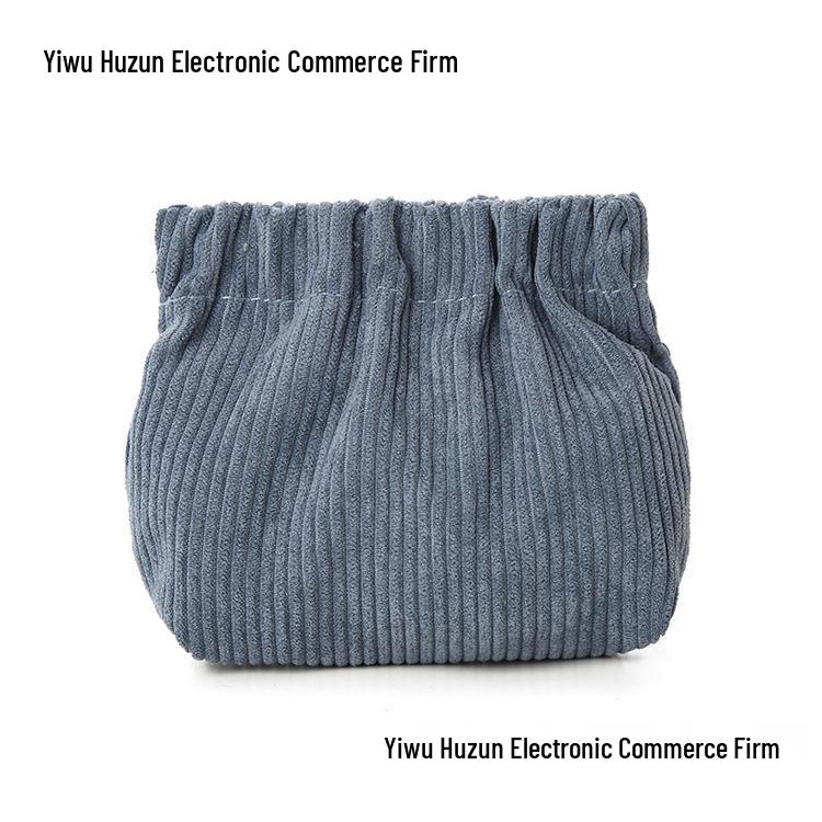 Вельветовый кошелек на кнопке для макияжа и украшений