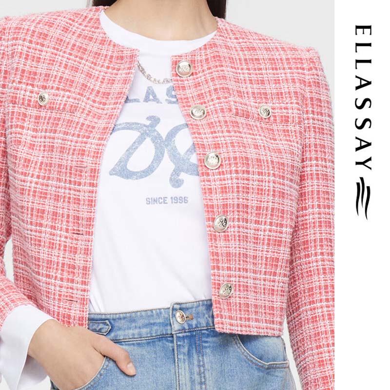 ELLASSAY Изысканная короткая куртка с комбинированными манжетами