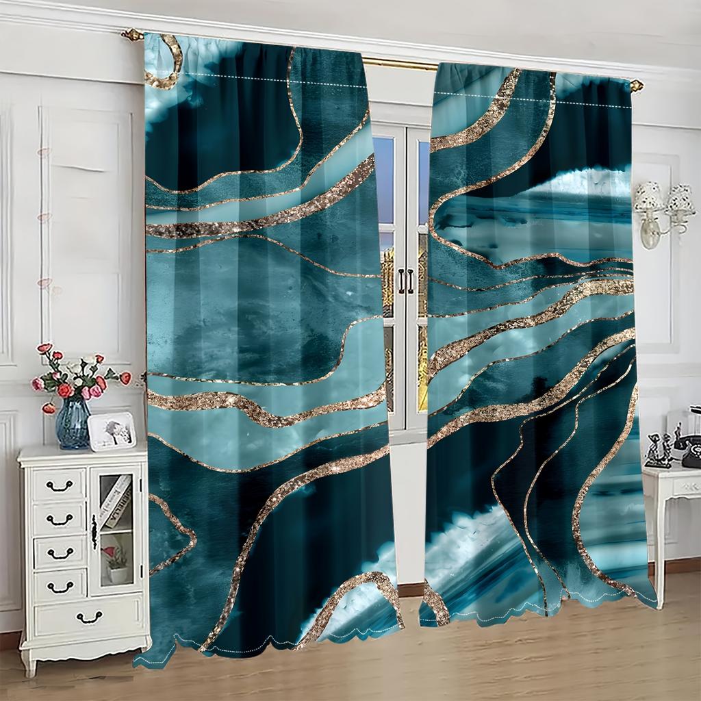 2-панельные шторы с мраморной текстурой, роскошные шторы для спальни, гостиной, кухни, оконные жалюзи, шторы для салона, карманы для штанг