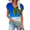 Blusas 2023 Летняя пляжная футболка с коротким рукавом, модная женская уличная футболка с принтом, свободная футболка с круглым вырезом, элегантная одежда 25702