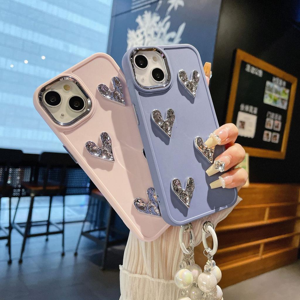 Металлическая фоторамка Подходит для чехла для мобильного телефона Apple 16PRO 7P Серебристый Любовь IPhone 15 Мягкий Всевключающий защитный чехол из ТПУ