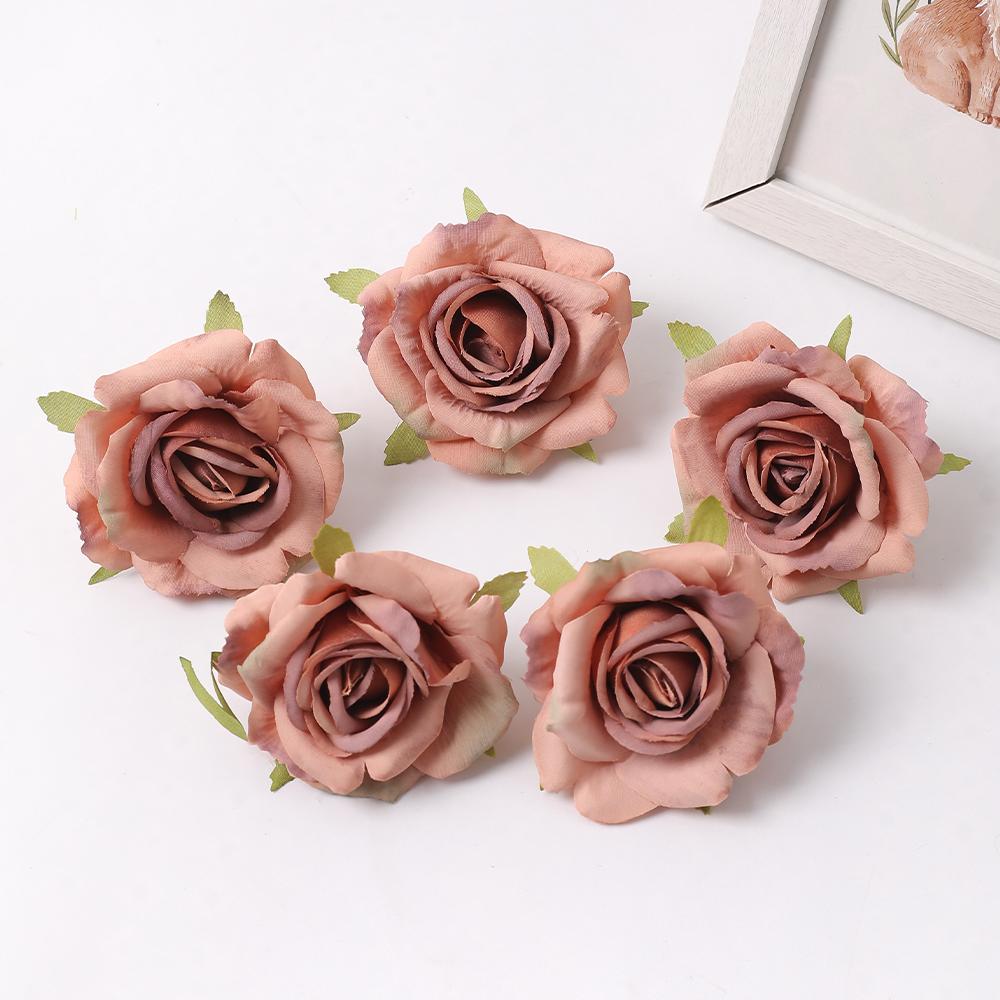 5/10Pcs Rose Artificial Flower Silk Fake Flowers Home Decor Garden Wedding Party Decoration DIY Craft Garland Gift Accessories