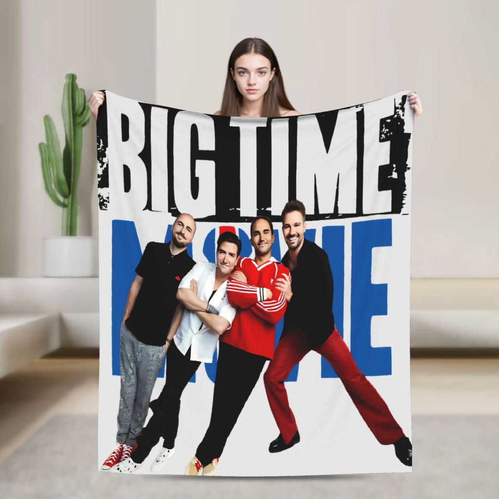 Big Time Rush Band  Flannel Blanket Winter  Super Soft Throw Blanket for Girls Boys Outdoor Funny Bedspread Sofa Bed Cover