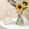 Необычная стеклянная ваза, гидропонная ваза для цветов с высокой прозрачностью, украшение для дома, гостиной, обеденного стола, прозрачная стеклянная ваза
