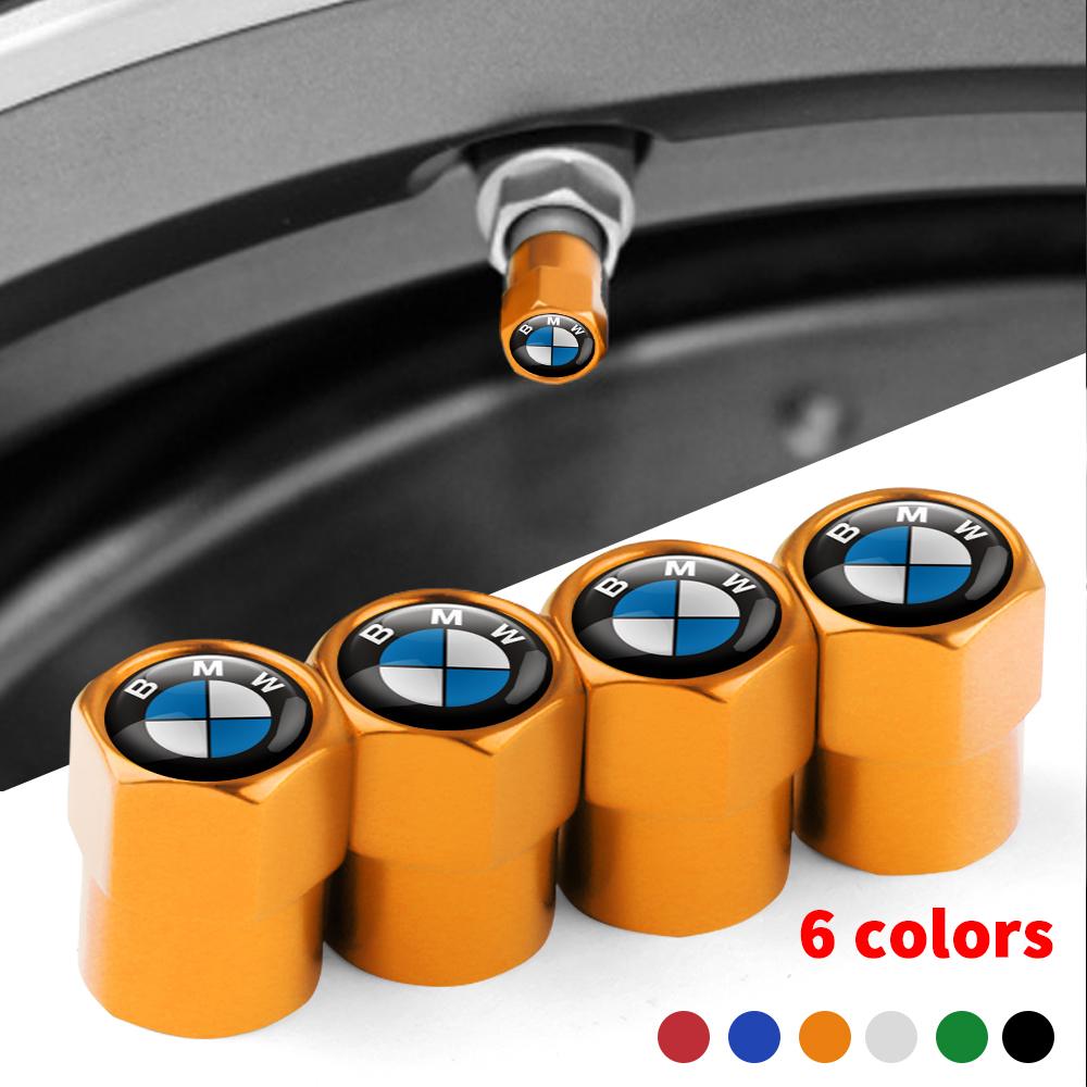 4Pcs Car Tire Valve Stems Cap Aluminum Tyre Wheel Stem Air Valve Cap Auto Accessories for BMW 50th F12 F13 F30 E60 E65 E66 E63 M JMGY3