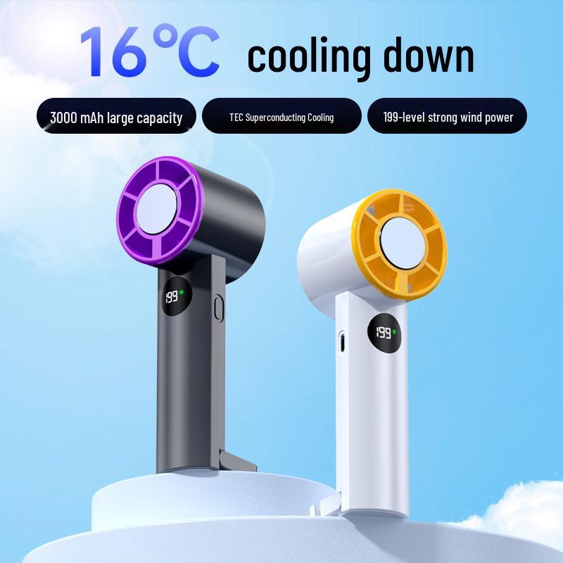 Portable Rechargeable Mini Fan with Ice Pack for Cooling