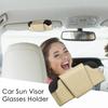 Автомобильный солнцезащитный козырек, держатель для солнцезащитных очков, зажим для очков, кожаный чехол для хранения