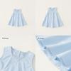 Girl Summer Cotton Sleeveless Dress With Bow Embroidery For Kids Age 3 To 8