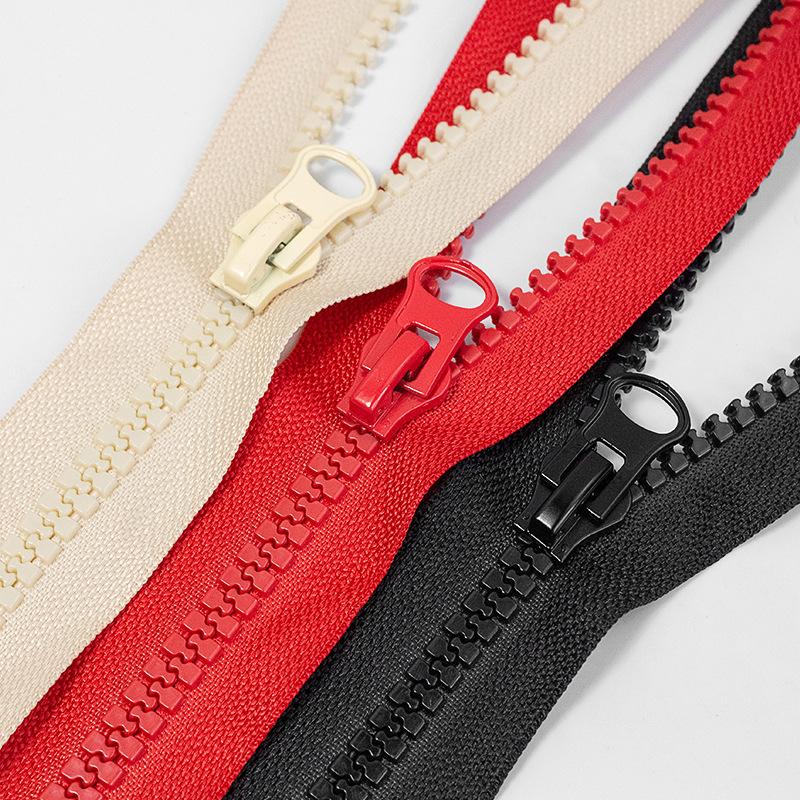 Resin Zipper Open-End Single/Double Sliders Zippers Two-Way Jacket Coat Long Zip Diy Bag Garment Sewing Accessories