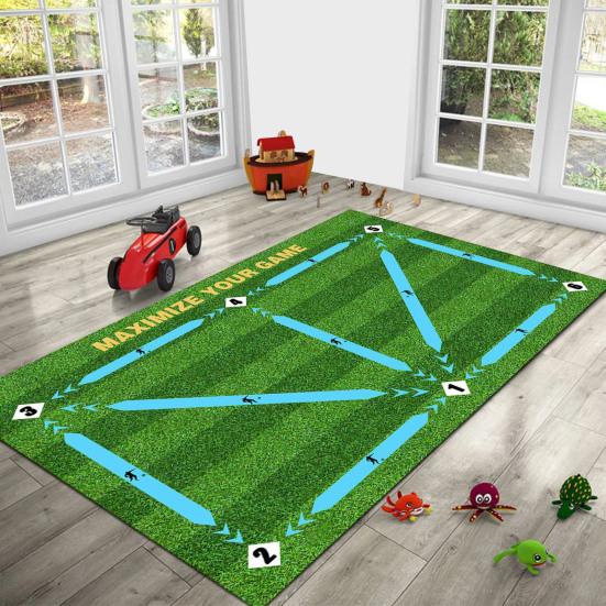 Футбольный коврик для тренировки шагов, нескользящий, с низким уровнем шума, коврик для системы тренировок футбола, коврик для тренировки ловкости шагов для тренировки дриблинга дома