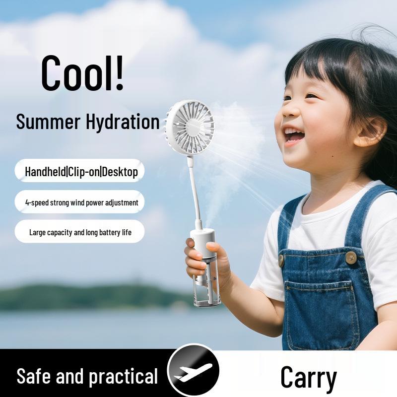 Portable Multi-Angle Mini Spray Fan with Clip and Humidifier