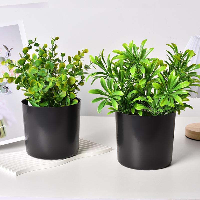 Plastic Planter Straight Black Indoor Balcony Planting Lazy Planter Flower Pot Plant Gardening Seedling Pot