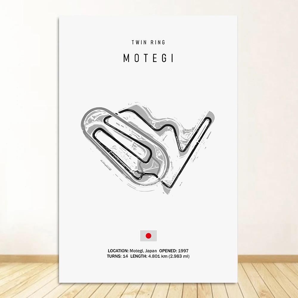 Classic Black And White Vintage Wall Art Formula 1 Imola Monaco Monza Circuit HD Oil On Canvas Posters And Home Decor Gifts