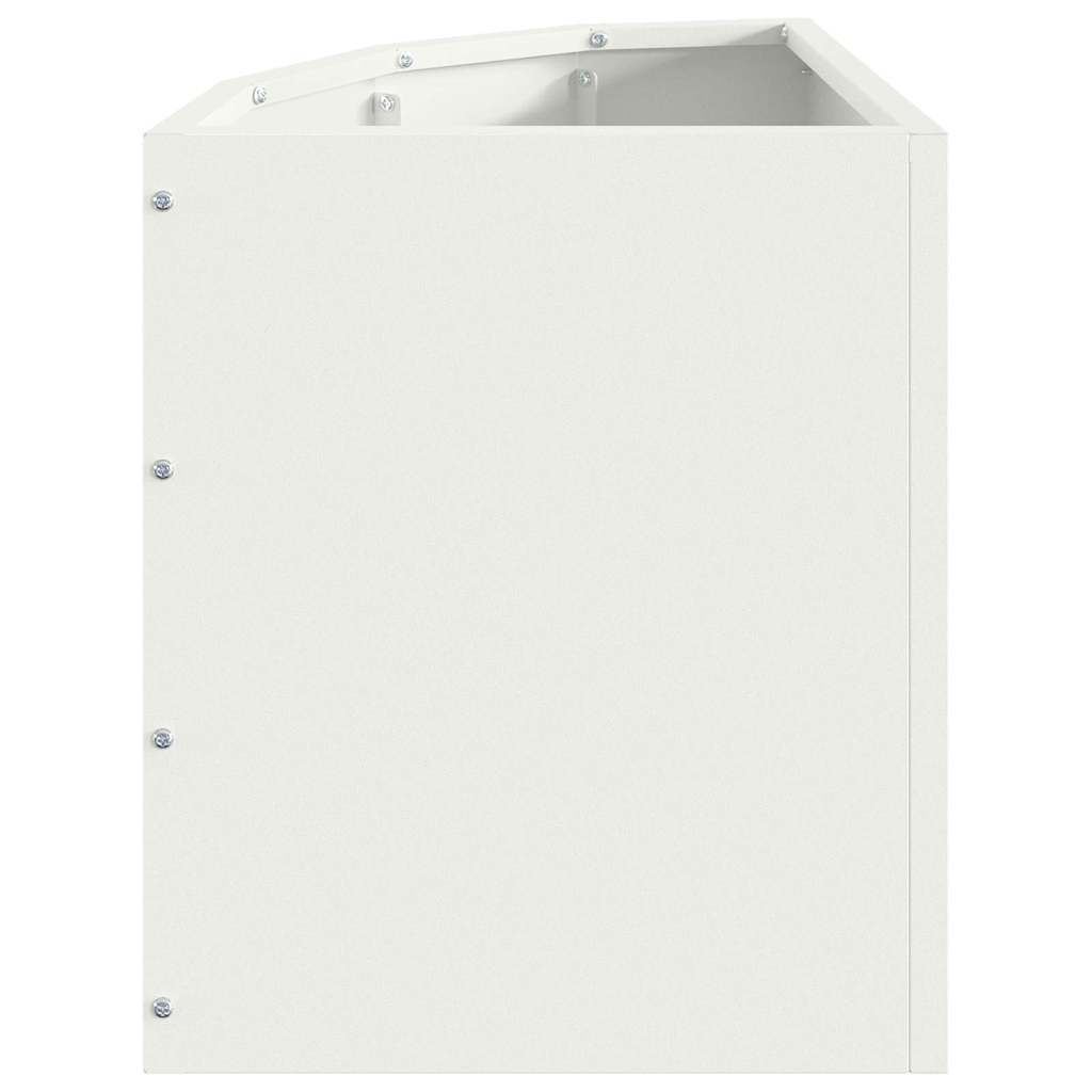 Corner Planter White 30 x 30 x 35 cm Steel