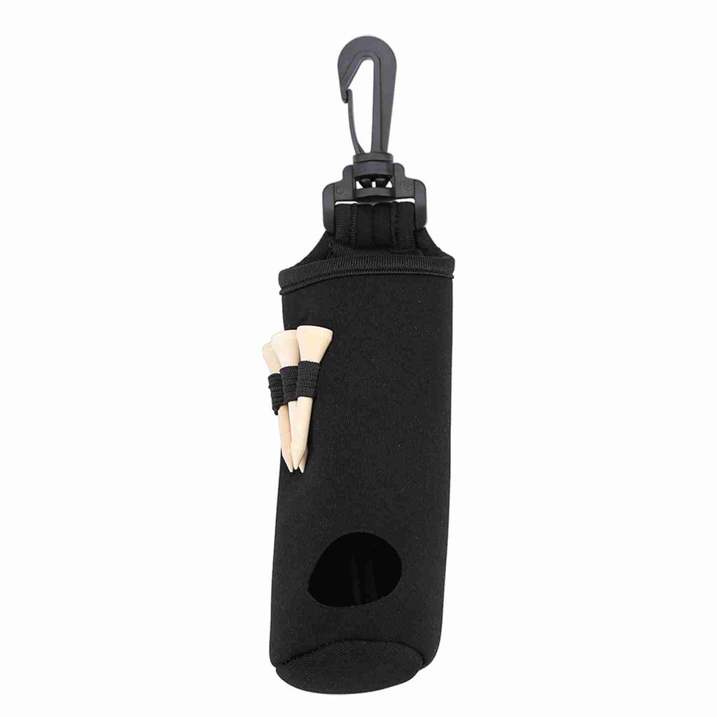 Golf Ball Bag Holder Clip Utility Pouch Golfers Organizer Golfing Accessories With Tees Black