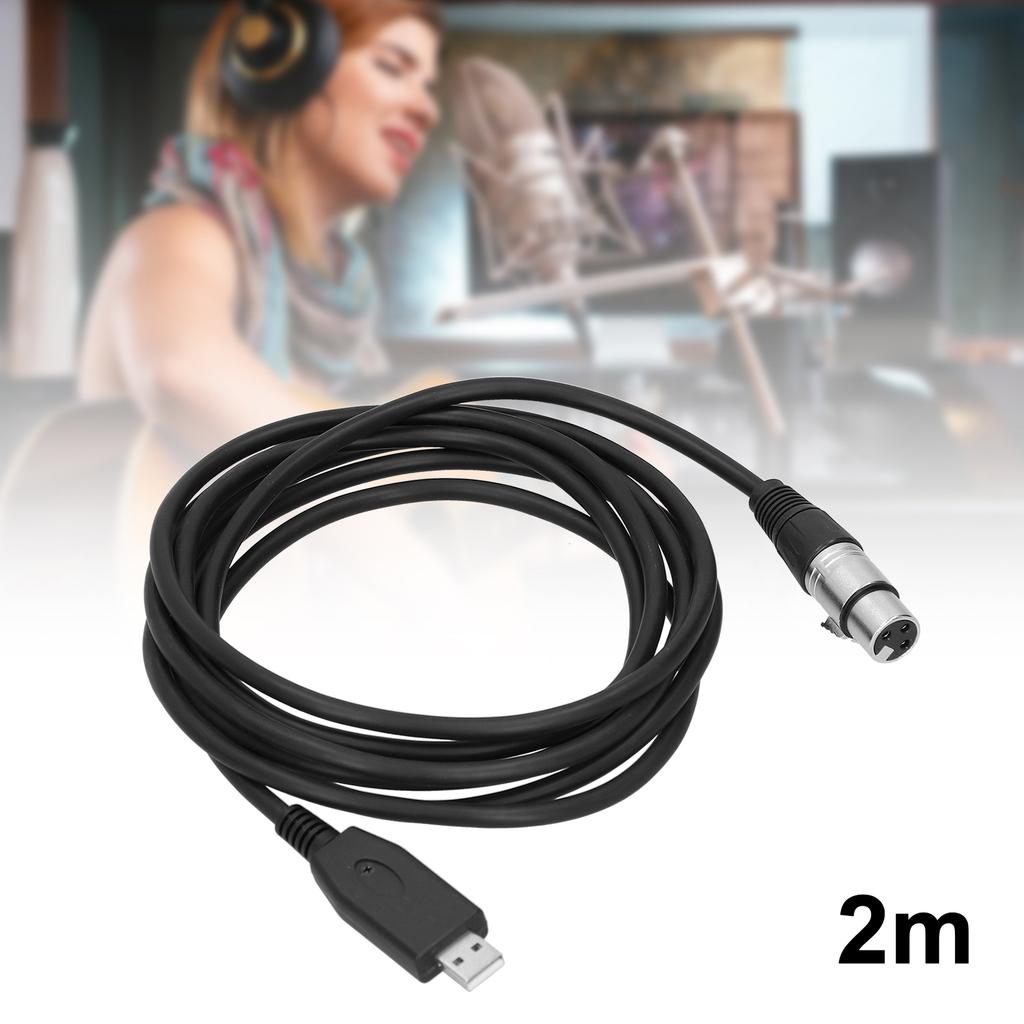 USB To XLR Female Microphone Cable Plug Play Microphone Connector Cable Cord2m 6.6ft