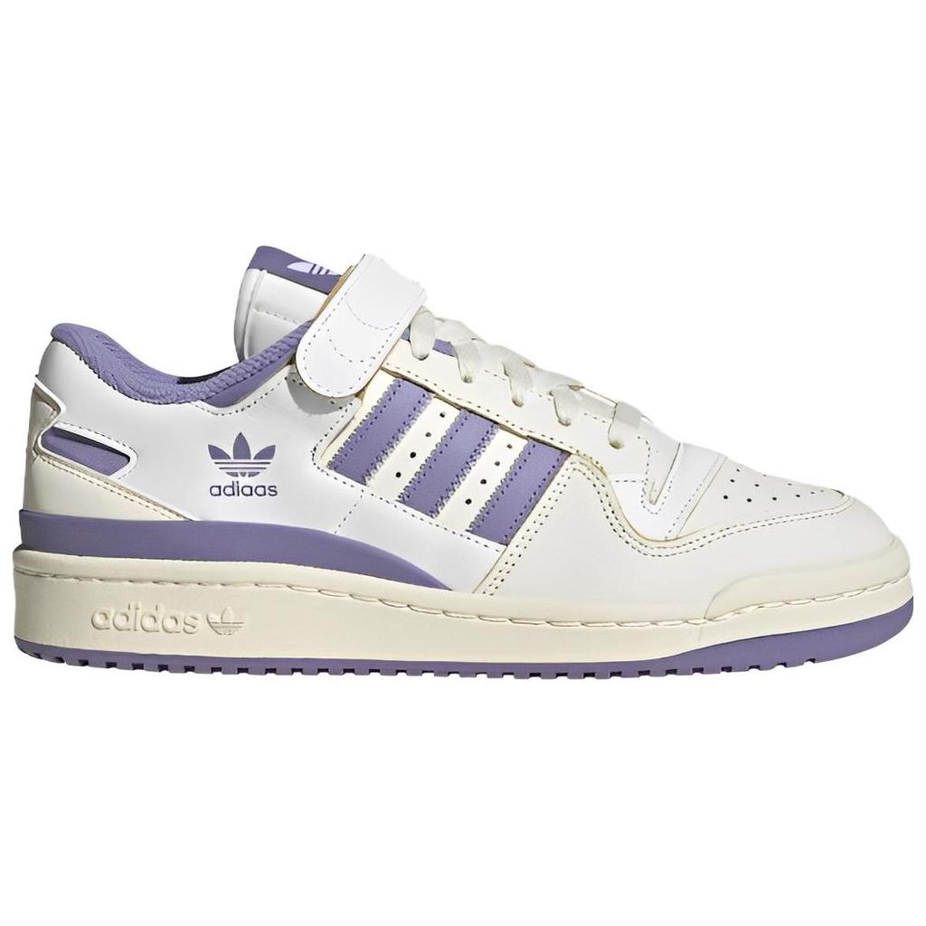 Adidas Forum 84 Low Off White Purple Женские кроссовки Кремовая обувь-Белый HQ4375