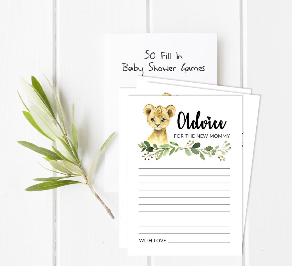 Inkdotpot Игровой набор для детского душа из 50 игр BabyA AlphabetA ABCA для вечеринки Baby Cheetah Jungle Animals