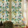 Flower Window Privacy Film Double-sided Stained Glass Rainbow Window Film Sun Blocking Static Covering Cling Sticker PVC Window Door Decorative