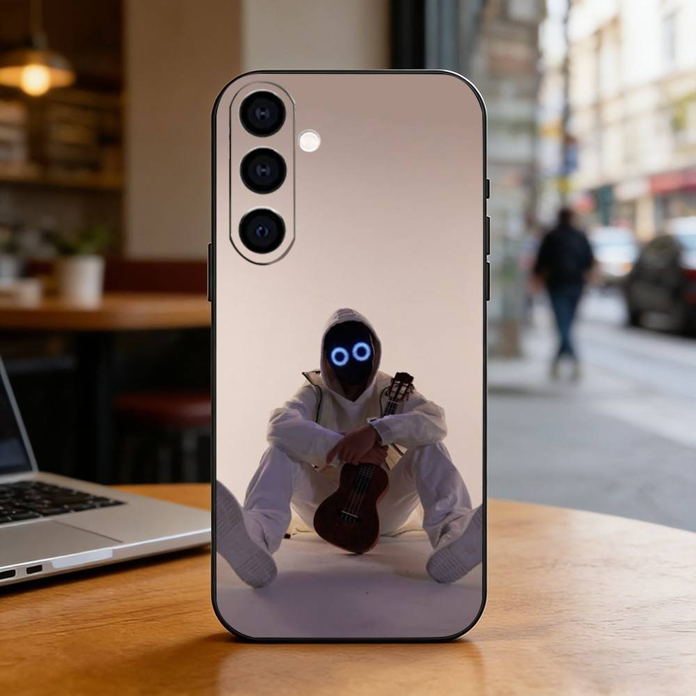 Чехол для телефона Singer Funny B-BoyWithUke для Samsung Galaxy A73, A72, A71, A70, A53, A52, A51, Мягкий силиконовый черный чехол