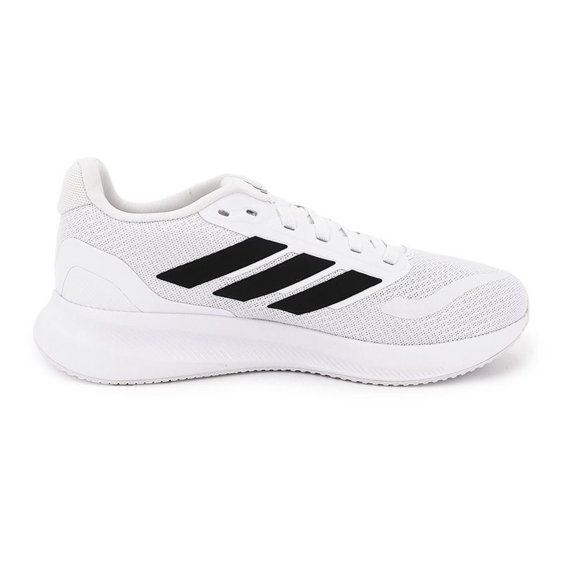 Женские белые кроссовки ADIDAS с черными полосками