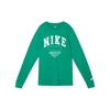 Solid Color Letter Logo Print Crew Neck Long Sleeve T-Shirt Men Tops Green FJ1173-393
