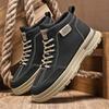 2024 Новые мужские высокие ботинки в стиле ретро, осенние теплые удобные туфли на платформе, мужские ботильоны, рабочая обувь для рыцарей, Botas Zapatillas