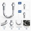 Multifunctional U-shaped Pipe Clamp with Screw Nut Fixed Clamp  Pipes, Building Fasteners