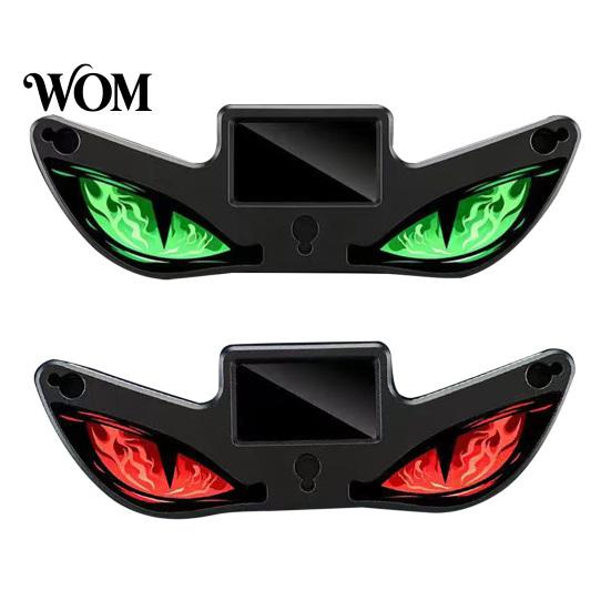 Dynamic Breathing Light Solar Devil Eyes for Windshield, Magnetic Installation Window Warning Sign with Three Car Atmosphere Smart Modes, LED Digital