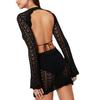 Cute Knitted Dress for Women on Beach Bikini with Lace Backless Sexy Hip Skirt for Women