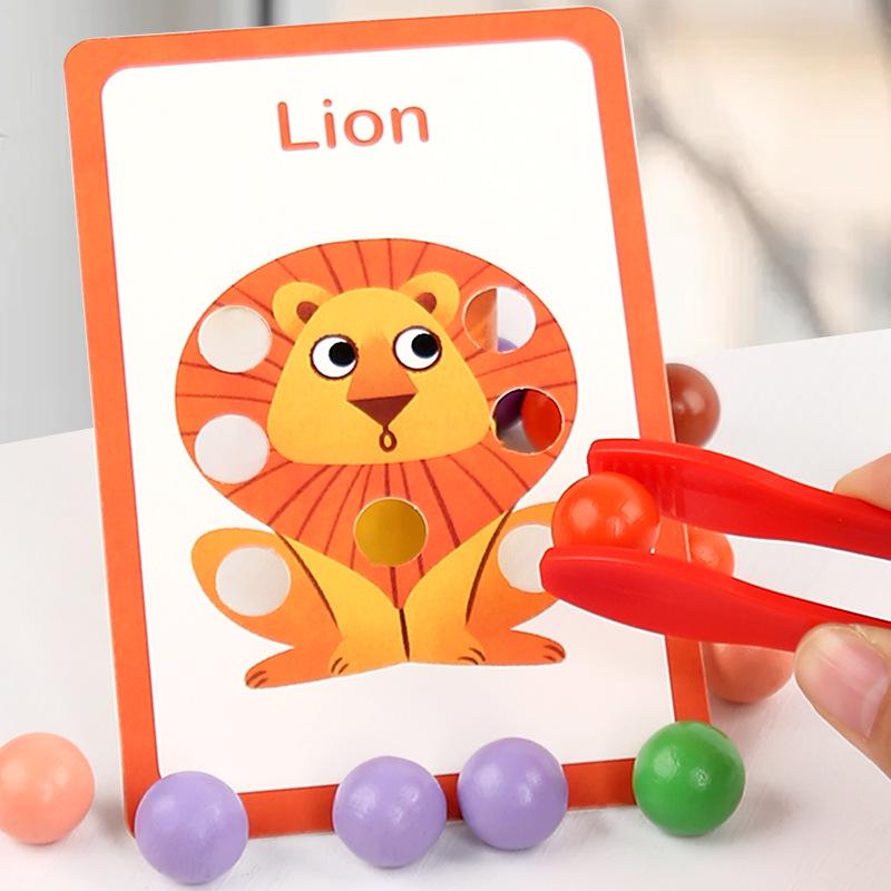 Multicolor Counting Beads Puzzle - Educational Math Game for Children