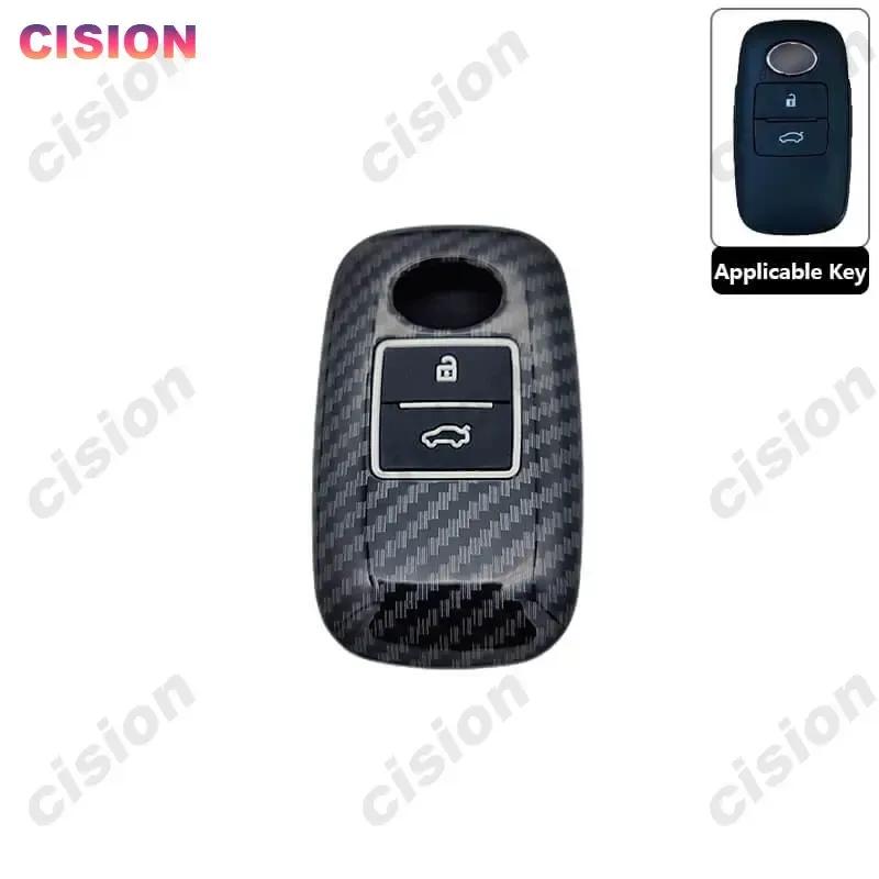 Carbon Fiber Remote Car Key Fob Cover Case Shell Holder Protector For Toyota Yaris Ativ Raize Veloz Avanza Rush Perodua Daihatsu