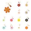 Charm Sunflower Keychain Tassels Flower Bag Pendant Car Keyring PU Leather Key Ring  Men