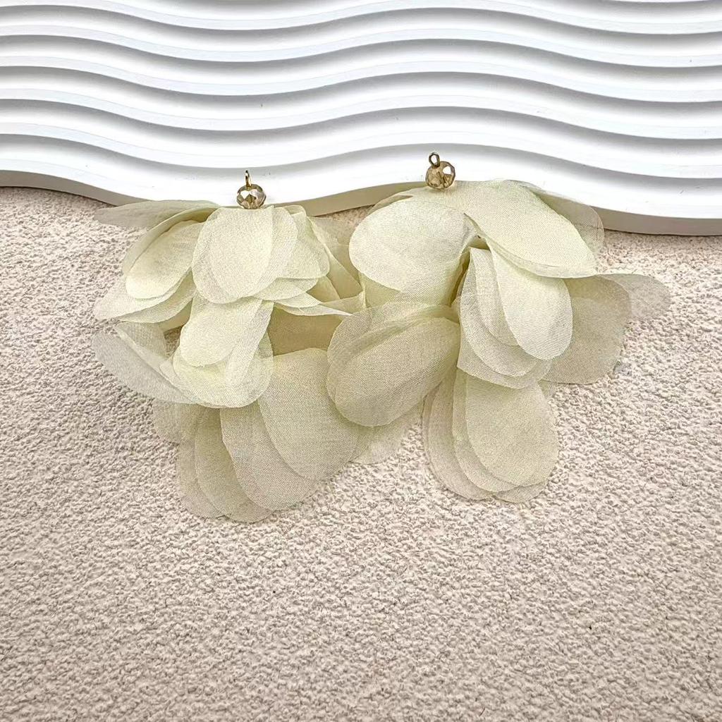 Корейские универсальные кисточки, ткань, сетка, цветы, заколки для волос и серьги с бусинами, материалы для DIY