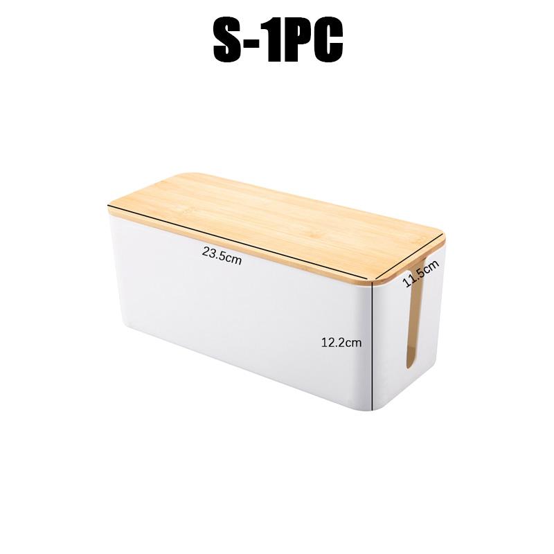 Ящик для хранения кабеля, деревянный чехол для хранения линии электропередачи, пылезащитный органайзер для розеток для зарядного устройства, чехол для проводов, домашний органайзер для намотки кабеля