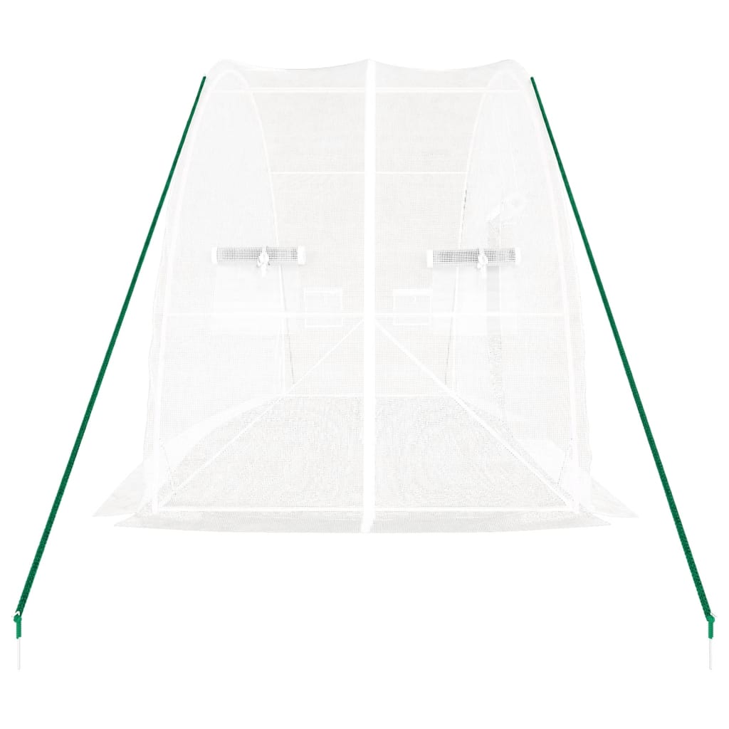 Greenhouse with Steel Frame White 12 m² 6 x 2 x 2.85 m