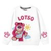 MINISO Новый стиль Весна-Осень Мягкий и милый Мультяшный Аниме Клубничный Медведь Периферия Круглый вырез Пуловер для девочек Детская толстовка