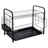 Drainer for dishes and cutlery, two-level, two-tier, standing, hanging