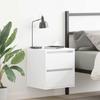 VidaXL Wall-mounted Bedside Tables 2 Pcs White 38x34x40 Cm, Bedside Table, Bed Cabinet, Bedroom Side Table, Table 861248