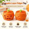 Small Pumpkin Collectible Halloween Stress Toy, Retractable Spiral Fidget Sensory Toy for Kids Adults Adults, 3D Printed Desktop Decoration,