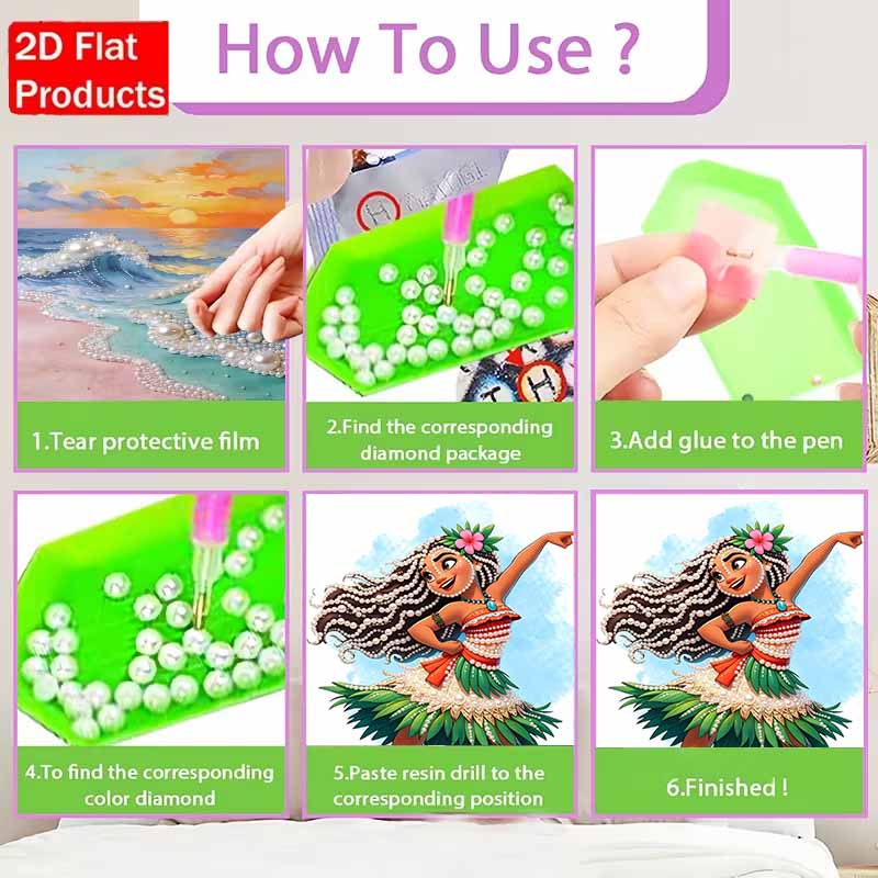 Disney Жемчужное искусство Моана DIY Ручная работа Жемчуг Камни Арт-набор Специальные формы Домашний Декор Стены Поделки