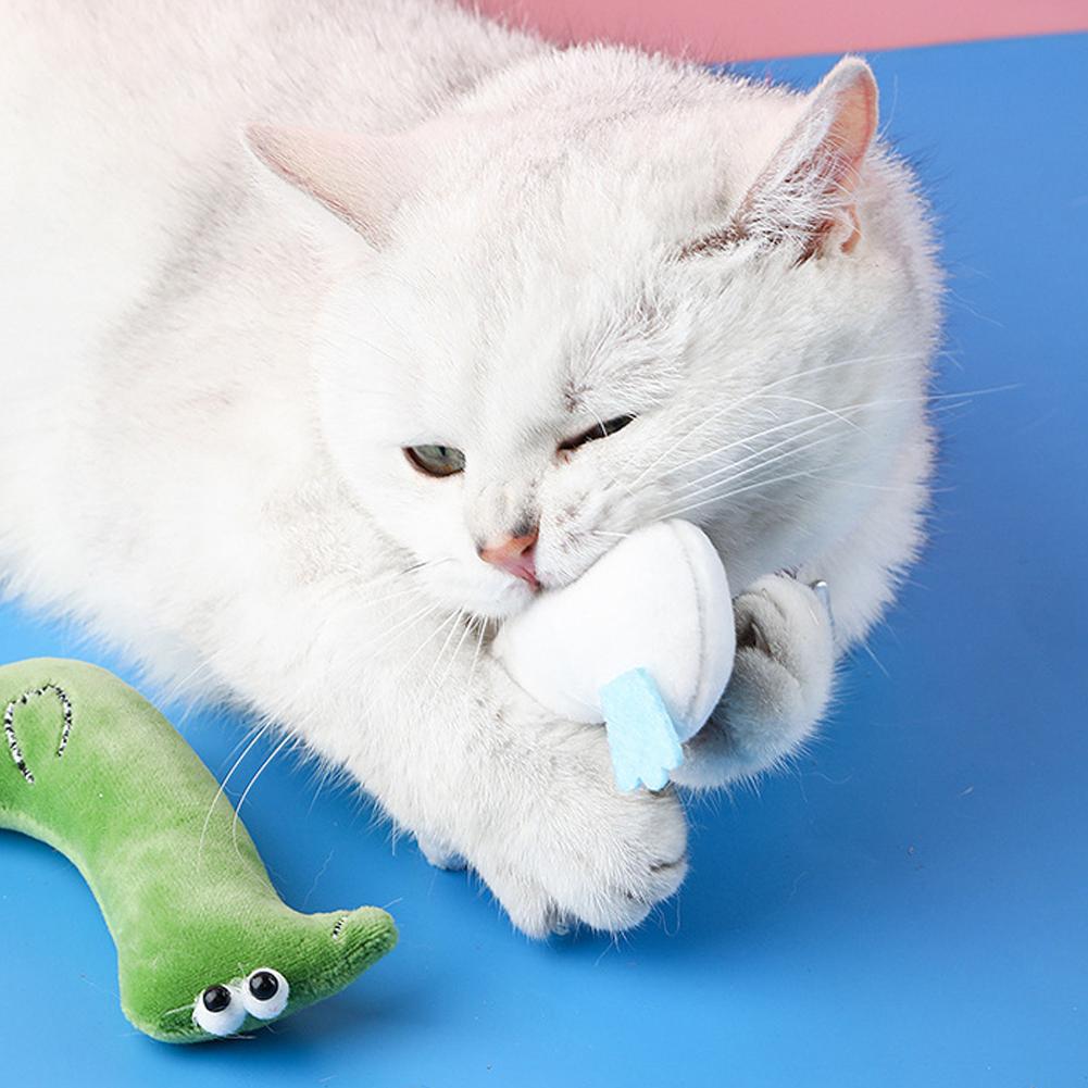 Милая игрушка в форме животного с кошачьей мятой, котенок, зубы динозавра, жевательные кусающие плюшевые игрушки, подушка для большого пальца кошки, аксессуары для домашних животных
