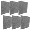 6Pcs SoundAbsorbing Board Acoustic Polyester   Soundproof  proof Silencer Panels(Gray )